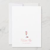 Brunch und Blubbly Blush Pink Brautparty Einladung (Rückseite)