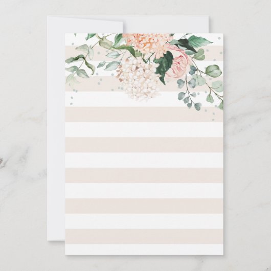 Brunch und Blubbly Blush Pink Brautparty Einladung (Rückseite)