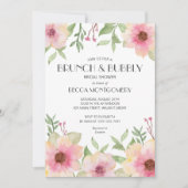 Brunch und Blubbly Blush Pink Floral laden ein (Vorderseite)