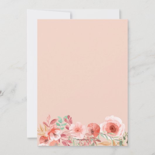 Brunch und Blumendusche Einladung (Rückseite)