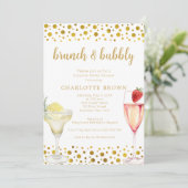 Brunch und Blumendusche Einladung (Stehend Vorderseite)