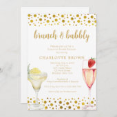 Brunch und Blumendusche Einladung (Vorne/Hinten)