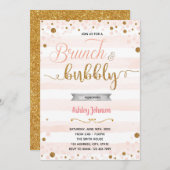 Brunch und Bräunungsdusche Einladung (Vorne/Hinten)