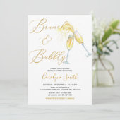 Brunch und Brautdusche Einladung (Stehend Vorderseite)