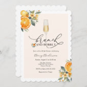 Brunch und Brautdusche Einladung (Vorne/Hinten)