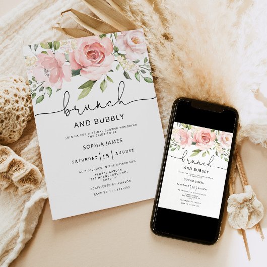 Brunch und Brautdusche Einladung