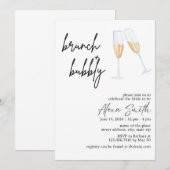 Brunch und Brautdusche Einladung (Vorne/Hinten)