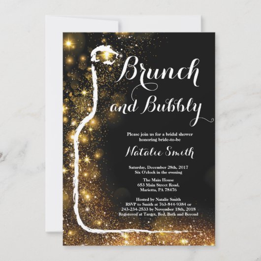 Brunch und Brautdusche Einladung (Vorderseite)