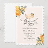 Brunch und Brautdusche Einladung (Vorne/Hinten)