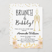 Brunch und Brautdusche Einladung (Vorne/Hinten)