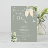 Brunch und Brautparty im Grünen Einladung (Stehend Vorderseite)