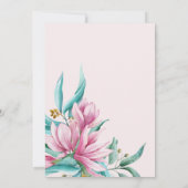 Brunch und Brautparty mit blühendem Wasser Einladung (Rückseite)