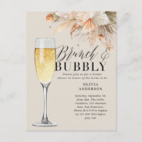 Brunch und Brautparty Pampas Gras Invit