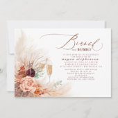 Brunch und Brautparty Pampas Grass Einladung (Vorderseite)