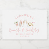 Brunch und Brautparty Schaumweinetikett (Einzelnes Label)