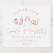 Brunch und Brautparty Schaumweinetikett (Einzelnes Label)