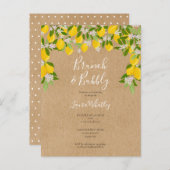 Brunch und Bubble-Russe-Brautparty Ankündigungspostkarte (Vorne/Hinten)