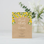 Brunch und Bubble-Russe-Brautparty Ankündigungspostkarte (Stehend Vorderseite)