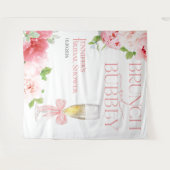 Brunch und Bubbly | Backdrops des Brautparty Bow Wandteppich (Vorderseite (Horizontal))