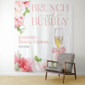 Brunch und Bubbly | Backdrops des Brautparty Bow Wandteppich (Beispiel)