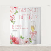 Brunch und Bubbly | Backdrops des Brautparty Bow Wandteppich (Vorderseite)