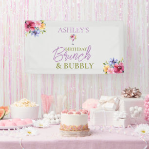Brunch und Bubbly Birthday Banner