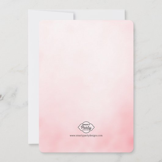 Brunch und Bubbly Birthday Glitzer Einladung (Rückseite)