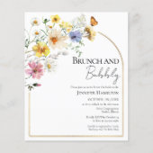 Brunch und Bubbly | Boho Bridal Dusche Einladung (Vorderseite)