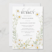 Brunch und Bubbly Boho Daisy Brautparty Einladung (Vorderseite)