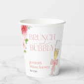Brunch und Bubbly | Bow Wild Garden Brautparty Pappbecher (Rückseite)