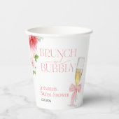 Brunch und Bubbly | Bow Wild Garden Brautparty Pappbecher (Vorderseite)