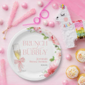 Brunch und Bubbly | Bow Wild Garden Brautparty Pappteller (Party)