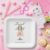 Brunch und Bubbly Brautparty 9" Pappteller (Party)