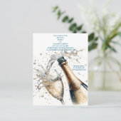 Brunch und Bubbly Brautparty Ankündigungspostkarte (Stehend Vorderseite)