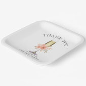 Brunch und Bubbly Brautparty Danke 9"Square Pappteller (Gewinkelt)