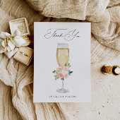 Brunch und Bubbly Brautparty Dankeskarte