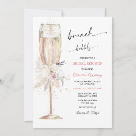 Brunch und Bubbly Brautparty Einladung