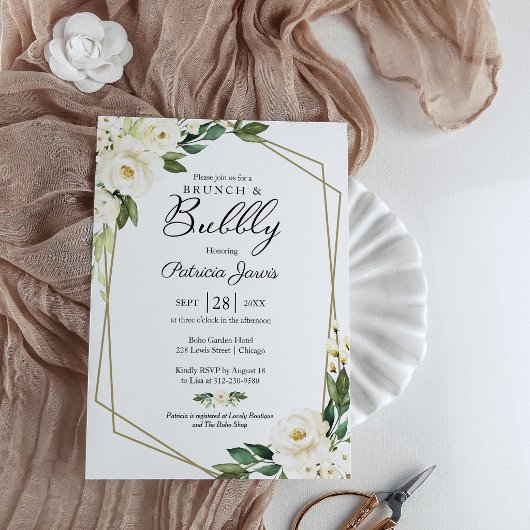 Brunch und Bubbly Brautparty Einladung