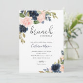 Brunch und Bubbly Brautparty Einladung (Stehend Vorderseite)