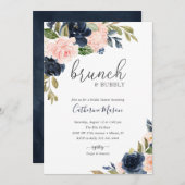 Brunch und Bubbly Brautparty Einladung (Vorne/Hinten)