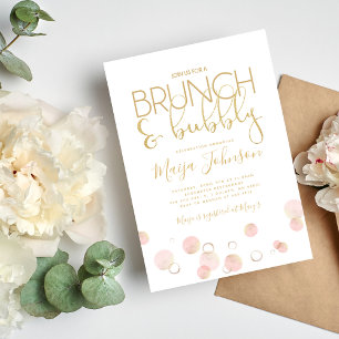 Brunch und Bubbly Brautparty-Einladung Einladung