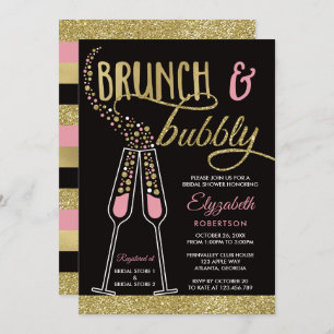 Brunch und Bubbly Brautparty Einladung, Imitate Go Einladung