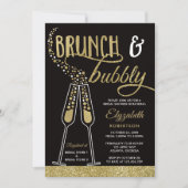 Brunch und Bubbly Brautparty Einladung, Imitate Go Einladung (Vorderseite)