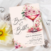 Brunch und Bubbly Brautparty Floral Einladung