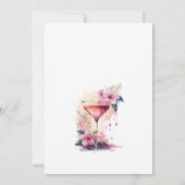 Brunch und Bubbly Brautparty Floral Einladung (Rückseite)