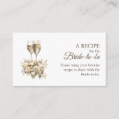 Brunch und Bubbly Brautparty gemeinsam ein Rezept Begleitkarte (Vorderseite)