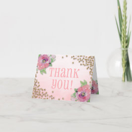 Brunch und Bubbly Brautparty Glitzer Vielen Dank Dankeskarte