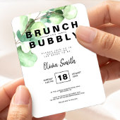 Brunch und Bubbly Brautparty Grünes Eukalyptus Magnet