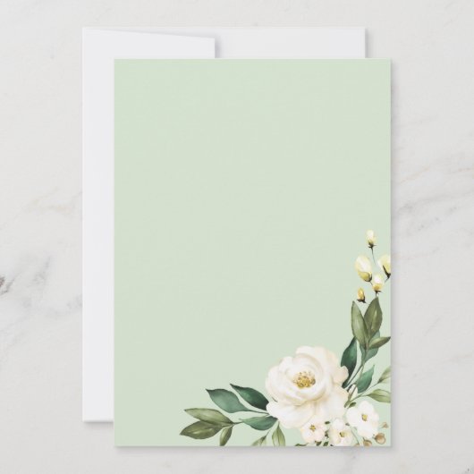 Brunch und Bubbly Brautparty Grünpflanzen Floral I Einladung (Rückseite)