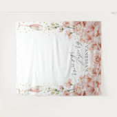 Brunch und Bubbly Brautparty im Hintergrund Wandteppich (Vorderseite (Horizontal))